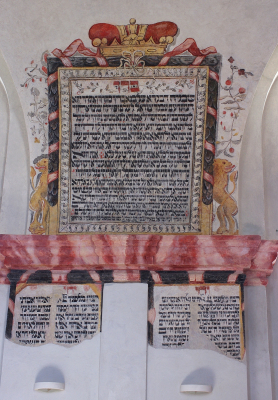 Synagoga Humpolec, objevené nápisy.